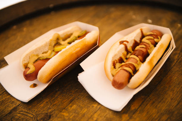 Traditional American hod dogs saled in Mallorca