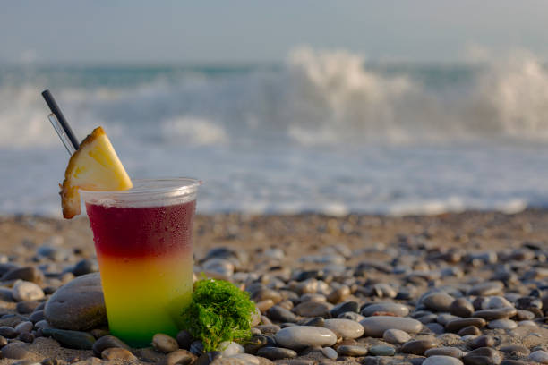 Colorful Cocktail at The Beach